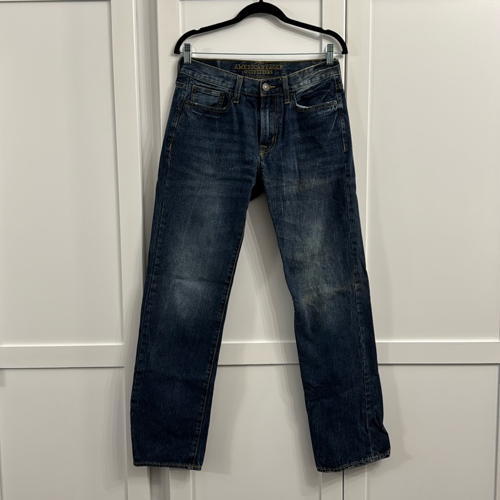 American Eagle Men’s Jeans 30x34 Original Straight Blue Denim